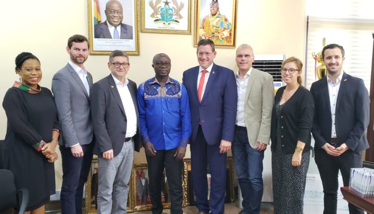 Osei Assibey Antwi in a group photograph with the German MPs in Kumasi