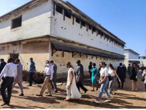 The Diplomatic Corps in Ghana visiting Ussher Fort shortly after the re-opening of the Ussher Fort Slavery Museum